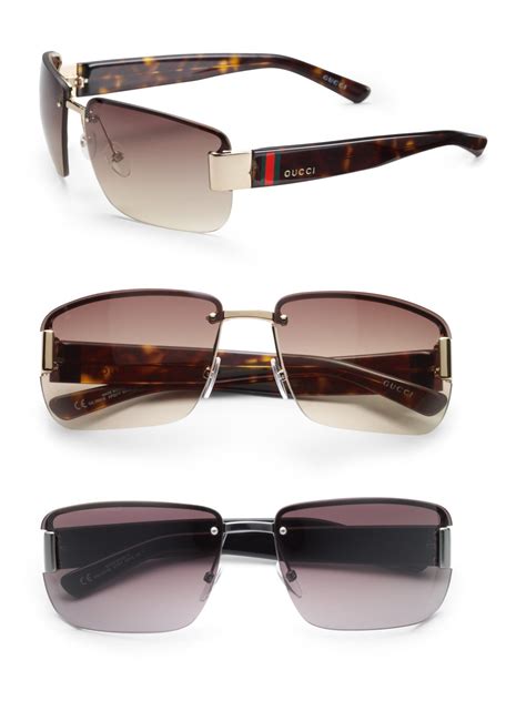 mens gucci sunglasses discount|gucci rimless sunglasses men's.